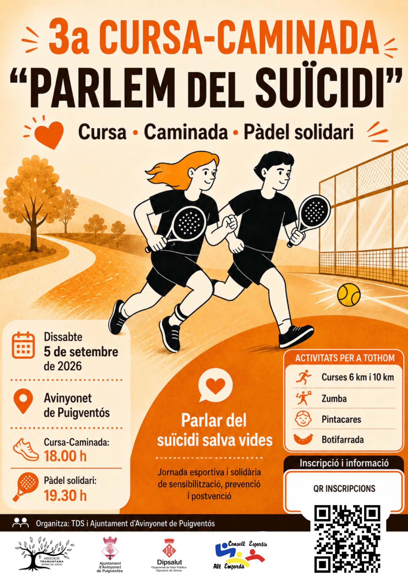 Cartell oficial de la 3a Cursa-Caminada Parlem del Suïcidi 2026